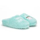Women's So&reg; Embroidered Faux Fur Moccasin Slippers, Size: Large, Turquoise/blue (turq/aqua)