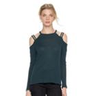Women's Rock & Republic&reg; Chain Cold-shoulder Top, Size: Xl, Green