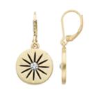 Simply Vera Vera Wang Starburst Nickel Free Disc Drop Earrings, Women's, Gold