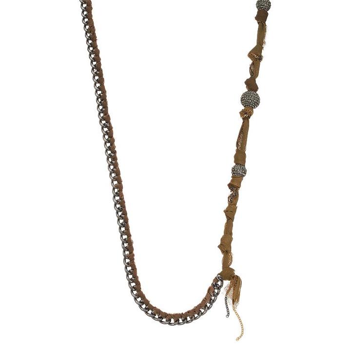 Simply Vera Vera Wang Long Woven Fireball Bead Necklace, Women's, Green Oth