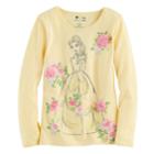 Disney's Beauty & The Beast Belle Girls 4-7 Glittery Rosette Graphic Tee By Jumping Beans&reg;, Size: 6x, Med Yellow