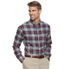 Men's Croft & Barrow&reg; Classic-fit Patterned Flannel Button-down Shirt, Size: Xl, Drk Purple