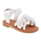 Laura Ashley Toddler Girls' Ankle-cuff Flower Sandals, Girl's, Size: 9 T, White
