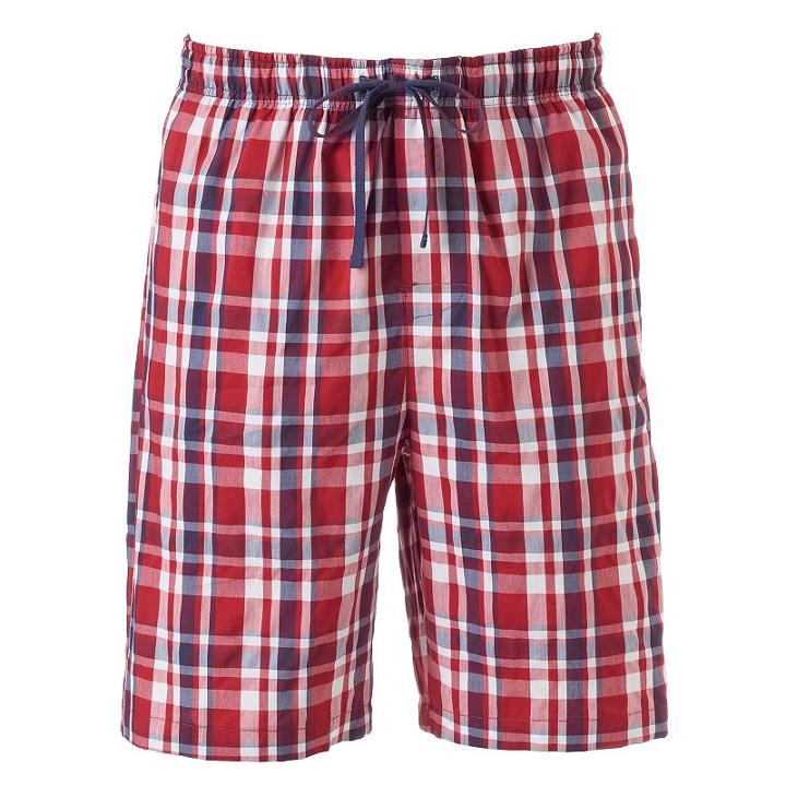 Men's Croft & Barrow&reg; True Comfort Stretch Sleep Shorts, Size: Large, Med Red