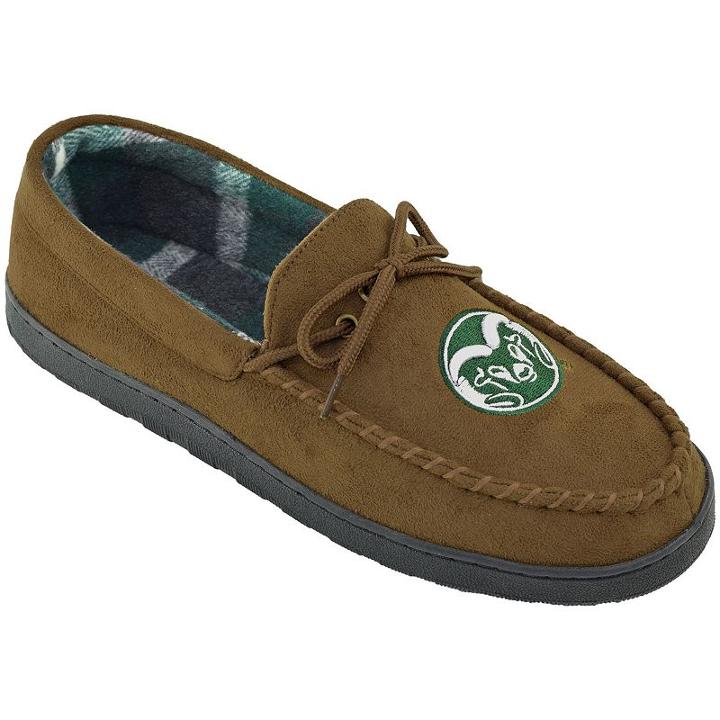 Men's Colorado State Rams Microsuede Moccasins, Size: 12, Brown