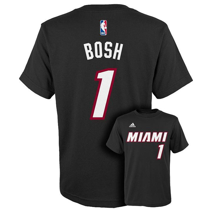 Boys 8-20 Adidas Miami Heat Chris Bosh Tee, Boy's, Size: S(8), Black