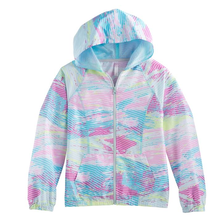 Girls 7-16 So&reg; Mesh Zip Hoodie, Size: 16, Med Purple