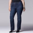 Plus Size Simply Vera Vera Wang Modern Fit Bootcut Jeans, Women's, Size: 16w T/l, Med Blue