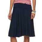 Women's Chaps A-line Skirt, Size: Small, Blue (navy)