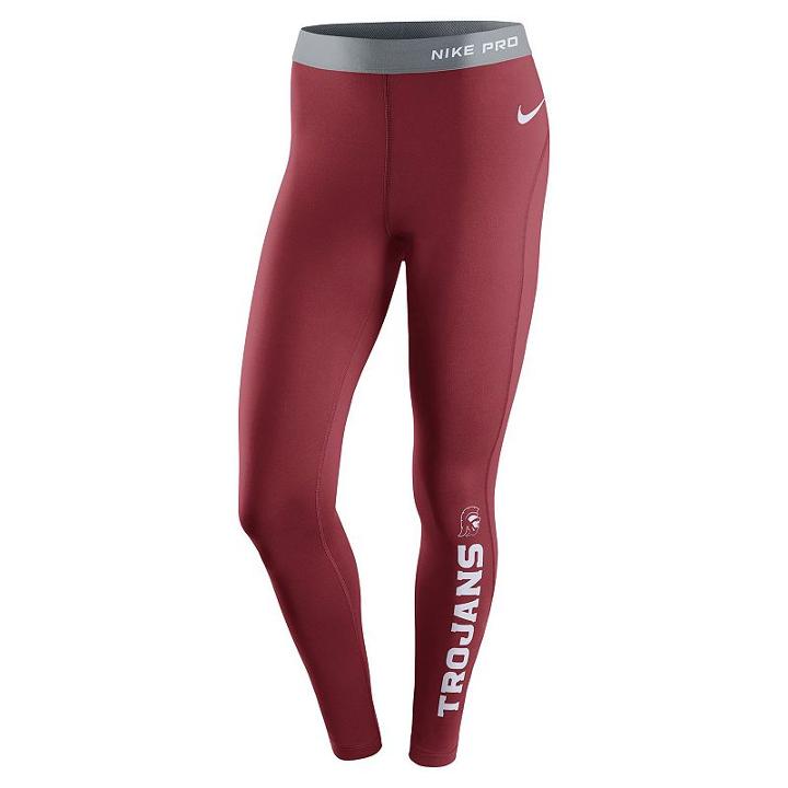 Women's Nike Usc Trojans Hyperwarm Tights, Size: Xxl, Red