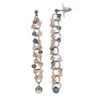 Simply Vera Vera Wang Beaded Linear Drop Earrings, Women's, Med Pink