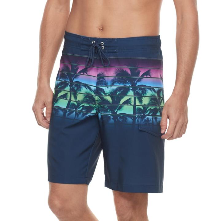 Men's Sonoma Goods For Life&trade; Flexwear Swim Trunks, Size: Large, Blue (navy)