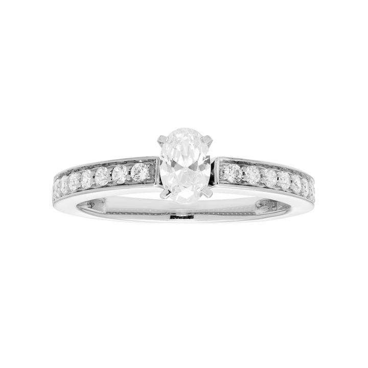 14k Gold 3/4 Carat T.w. Igl Certified Diamond Oval Engagement Ring, Women's, Size: 6.50, White