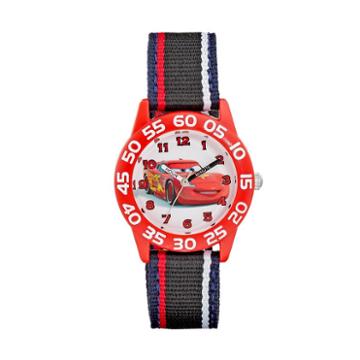 Disney / Pixar Cars Lightning Mcqueen Boys' Time Teacher Watch, Black