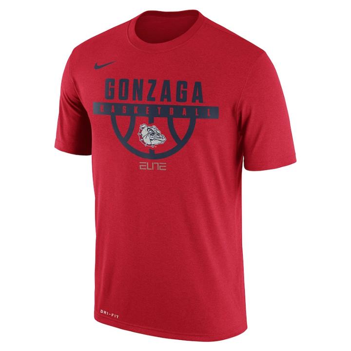 Men's Nike Gonzaga Bulldogs Dri-fit Basketball Tee, Size: Small, Orange