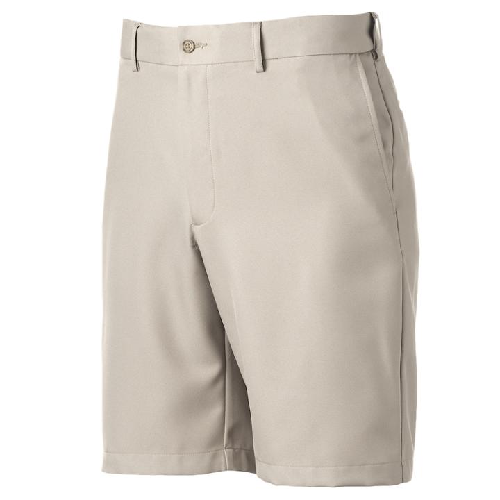 Men's Grand Slam Expandable Waistband Performance Golf Shorts, Size: 30, Light Grey