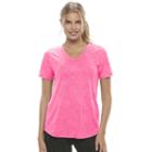 Women's Tek Gear&reg; Easy Burnout V-neck Yoga Tee, Size: Xl, Brt Pink