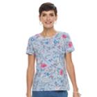 Women's Croft & Barrow&reg; Essential Crewneck Tee, Size: Xl, Light Blue
