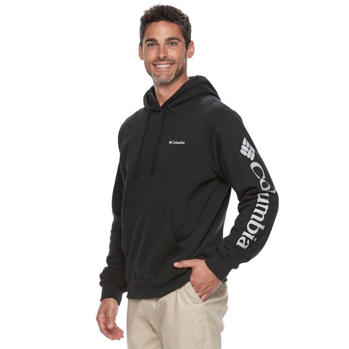 Big & Tall Columbia Viewmont Logo Hoodie, Men's, Size: Xxl Tall, Grey (charcoal)