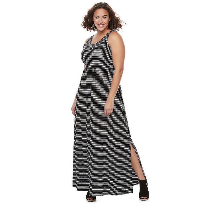 Juniors' Plus Size So&reg; Crossback Maxi Dress, Girl's, Size: 2xl, Black
