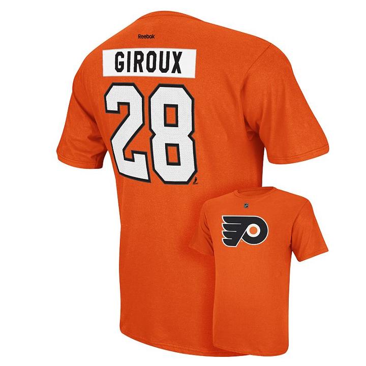 Men's Reebok Philadelphia Flyers Claude Giroux Player Tee, Size: Xl, Orange