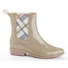 Henry Ferrera Clarity Women's Water-resistant Plaid Rain Boots, Size: 6, Beig/green (beig/khaki)