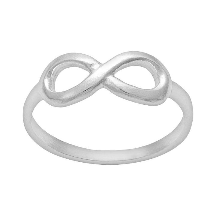 Itsy Bitsy Sterling Silver Infinity Midi Ring, Women's, Size: 3, Grey