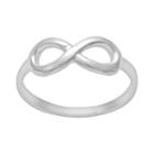 Itsy Bitsy Sterling Silver Infinity Midi Ring, Women's, Size: 3, Grey