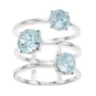 Brilliance 3-tier Swarovski Crystal Ring, Women's, Size: 8, Blue