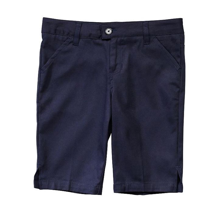 Girls 4-20 & Plus Size French Toast School Uniform Bermuda Shorts, Girl's, Size: 20, Blue (navy)