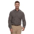 Men's Croft & Barrow&reg; Slim-fit Flannel Button-down Shirt, Size: Medium, Dark Beige