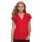 Women's Dana Buchman Textured Top, Size: Small, Med Red