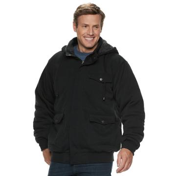 Big & Tall Victory Outfitters Quilted Fleece Zip Hoodie, Men's, Size: Xl Tall, Black