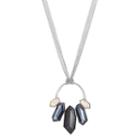 Simply Vera Vera Wang Geometric Stone Long Knotted Multi Strand Necklace, Women's, Black