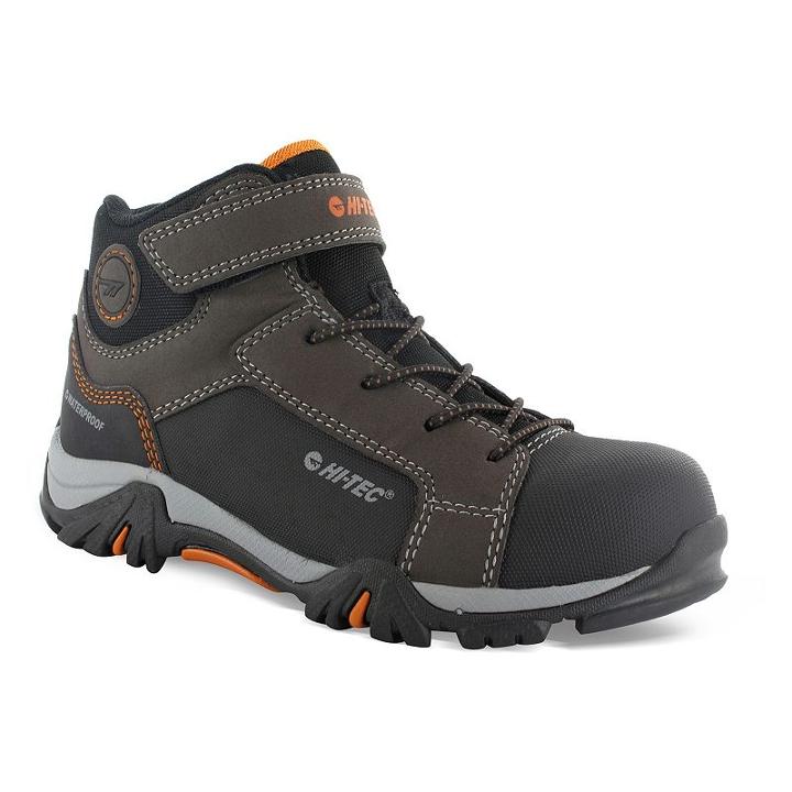 Hi-tec Trail Ox Mid Boys' Waterproof Hiking Boots, Boy's, Size: 3.5, Brown