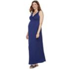 Maternity A:glow Knot Maxi Dress, Women's, Size: L-mat, Drk Purple