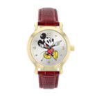 Disney's Mickey Mouse Women's Leather Watch, Red