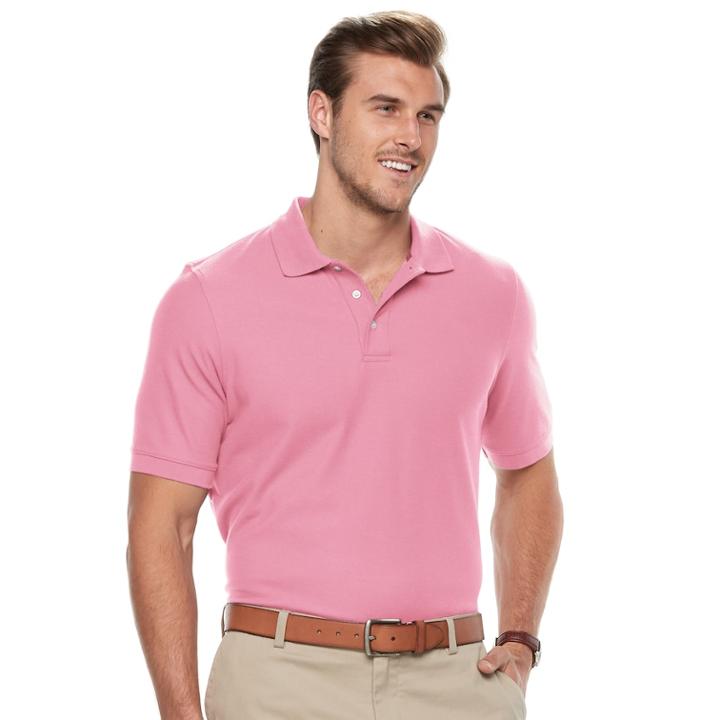 Big & Tall Croft & Barrow&reg; Classic-fit Easy-care Performance Pique Polo, Men's, Size: Xl Tall, Med Pink