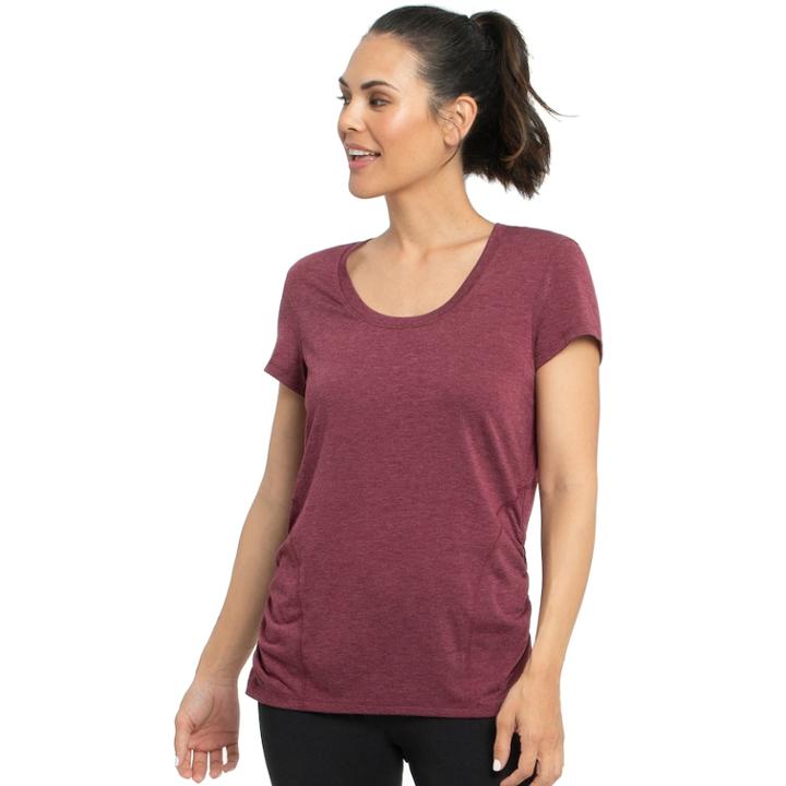 Women's Marika Brittany Shape Enhancing Tee, Size: Large, Dark Red