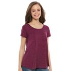 Juniors' So&reg; Cross Back Tee, Girl's, Size: Xl, Dark Pink