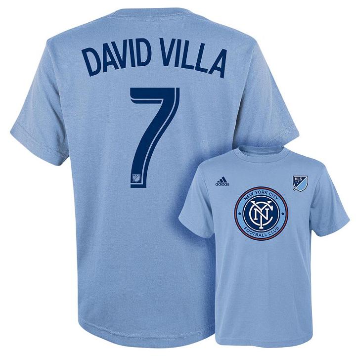 Adidas New York City Fc David Villa Player Name And Number Tee - Boys 8-20, Boy's, Size: Medium, Ovrfl Oth