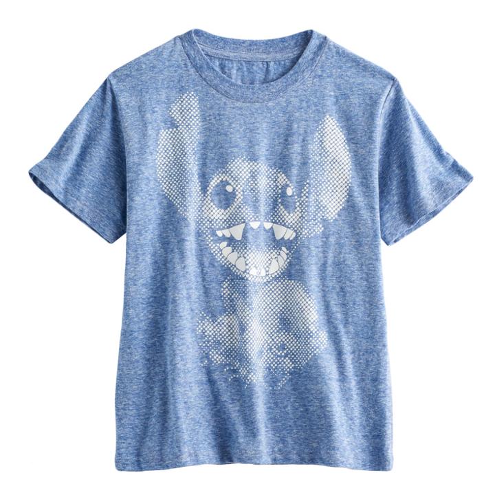 Disney's Stitch Boys 4-7 Heathered Graphic Tee, Size: 5-6, Turquoise/blue (turq/aqua)
