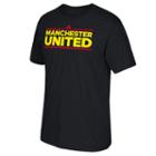 Men's Adidas Manchester United Go-to Climalite Tee, Size: Medium, Black