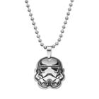Star Wars Stainless Steel Stormtrooper Pendant Necklace, Boy's, Grey
