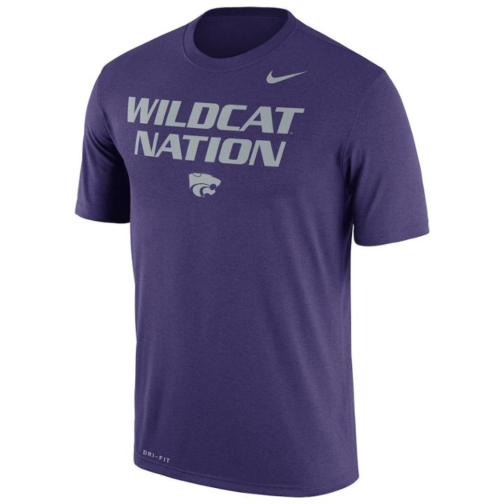 Men's Nike Kansas State Wildcats Authentic Legend Tee, Size: Xl, Purple
