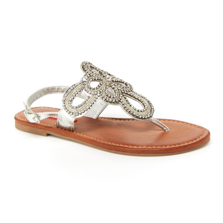 Unionbay Richmond Women's Embellished Sandals, Size: 9.5, Silver