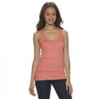 Juniors' So&reg; Double Scoop Textured Tank Top, Girl's, Size: Large, Lt Orange