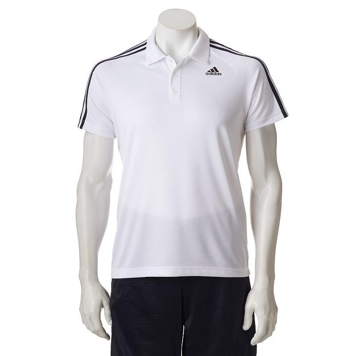 Men's Adidas D2m Polo, Size: Medium, White