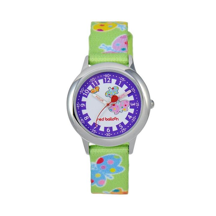 Red Balloon Kids' Time Teacher Butterfly Watch, Girl's, Multicolor