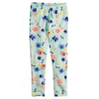 Disney's Minnie Mouse Girls 4-7 Glitter Floral Leggings By Jumping Beans&reg;, Size: 4, Lt Green